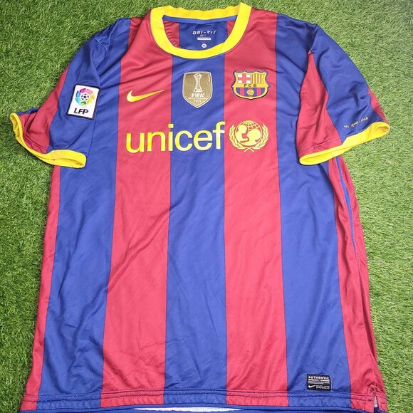 Messi Barcelona 2010 2011 Home Soccer Jersey Shirt XL SKU# 382354-488 - Picture 2 of 9